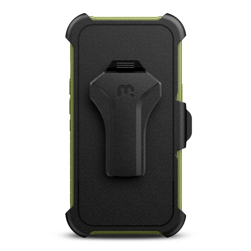 MYBAT Pro Antimicrobial Maverick Series Case with Holster and Tempered Glass - Apple iPhone 13 (6.1) - Color Options