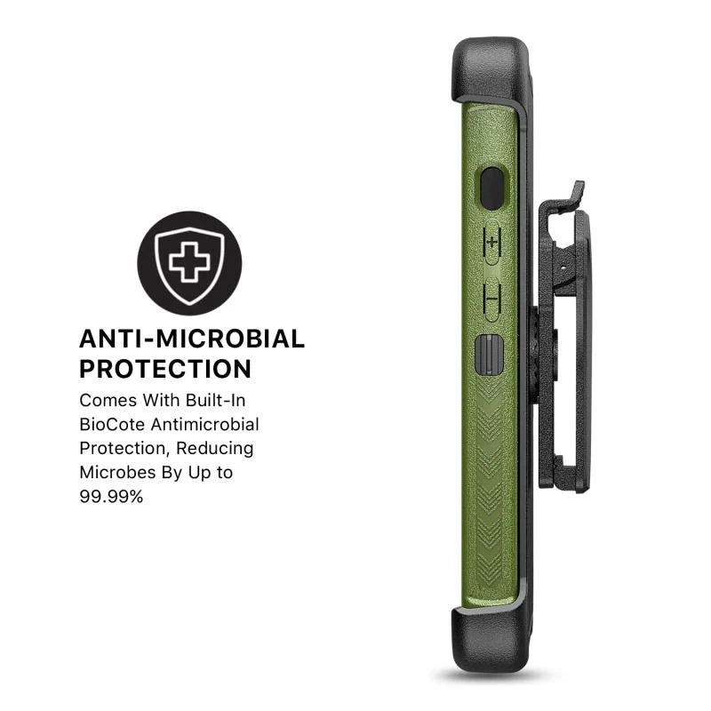 MYBAT Pro Antimicrobial Maverick Series Case with Holster and Tempered Glass - Apple iPhone 13 (6.1) - Color Options