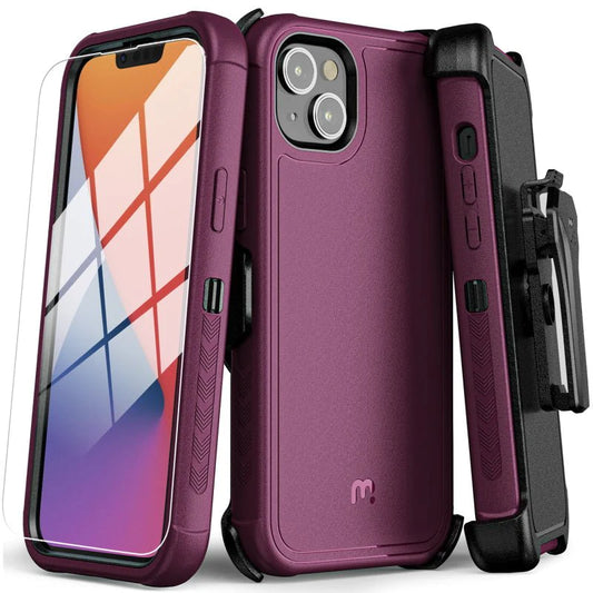 MyBat Pro Antimicrobial Maverick Series Case with Holster - Apple iPhone 14 (6.1) - Color Options