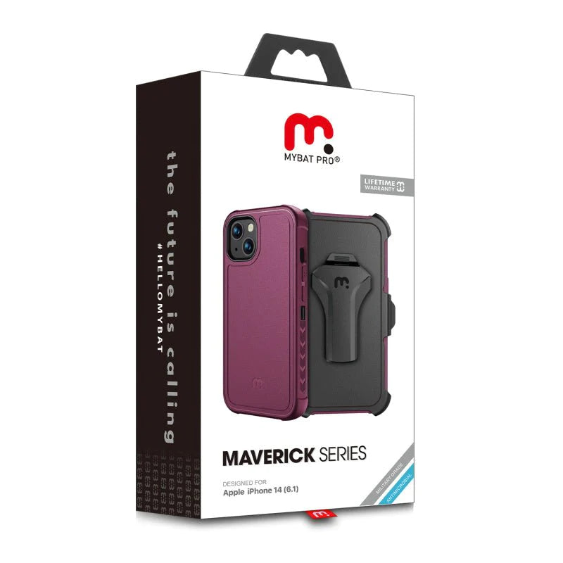 MyBat Pro Antimicrobial Maverick Series Case with Holster - Apple iPhone 14 (6.1) - Color Options