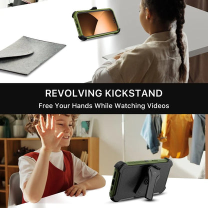 MyBat Pro Antimicrobial Maverick Series Case with Holster and Tempered Glass - Apple iPhone 14 Pro Max (6.7) - Color Options