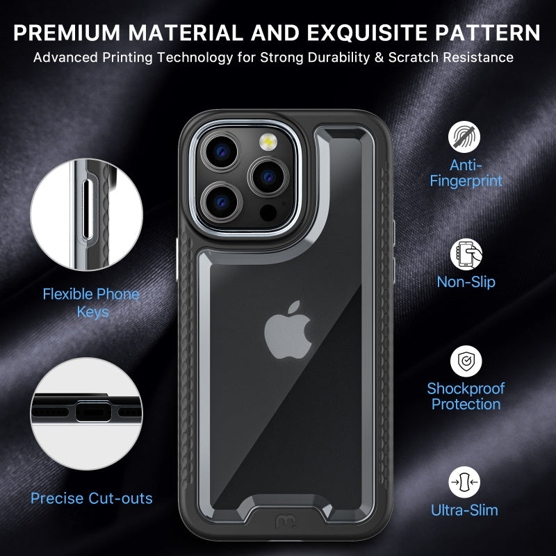 MyBat Pro Lux Series Case with Tempered Glass for Apple iPhone 14 Pro Max (6.7)