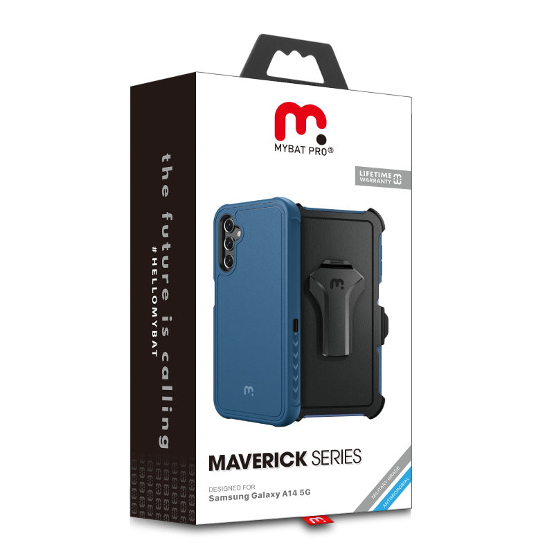 MyBat Pro Antimicrobial Maverick Series Case with Holster - Samsung Galaxy A14 5G - Color Options