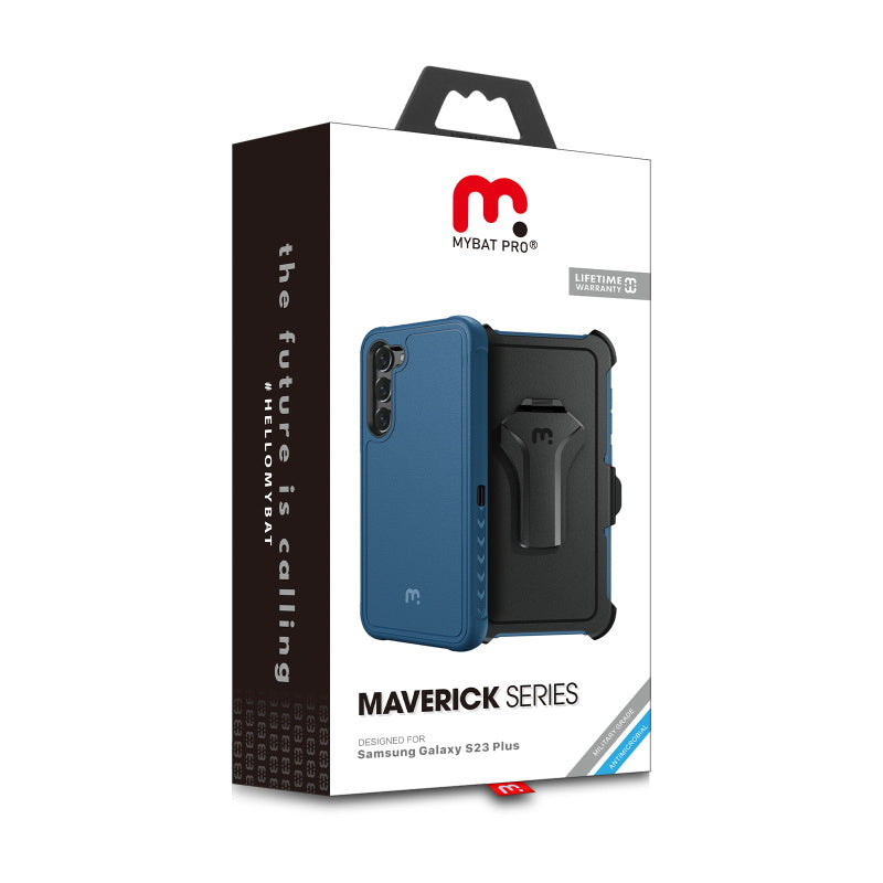 MyBat Pro Antimicrobial Maverick Series Case with Holster - Samsung Galaxy S23 Plus - Color Options