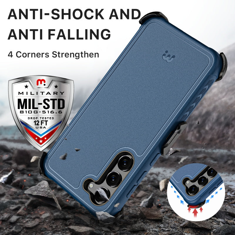 MyBat Pro Antimicrobial Maverick Series Case with Holster - Samsung Galaxy S23 Plus - Color Options