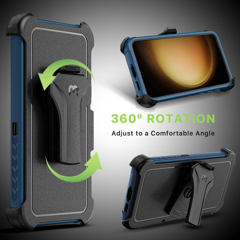 MyBat Pro Antimicrobial Maverick Series Case with Holster - Samsung Galaxy S23 Plus - Color Options