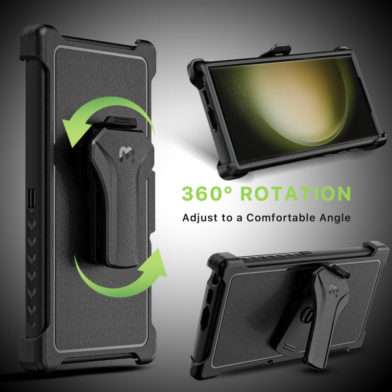 MyBat Pro Antimicrobial Maverick Series Case with Holster - Samsung Galaxy S23 Ultra - Color Options