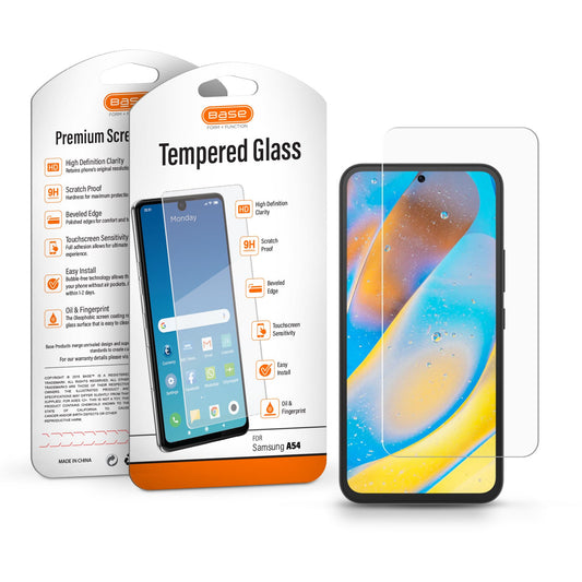 **2 Pack** Base Premium Tempered Glass Screen Protector For Samsung A54 5G - Retail Packaged