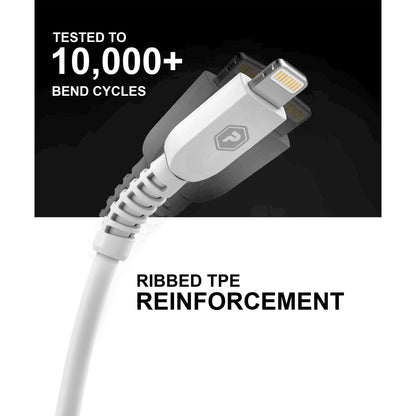 Powerpeak 20W USB & USB-C Dual Port / USB-C To Lightning Cable Fast Charge Wall Charger