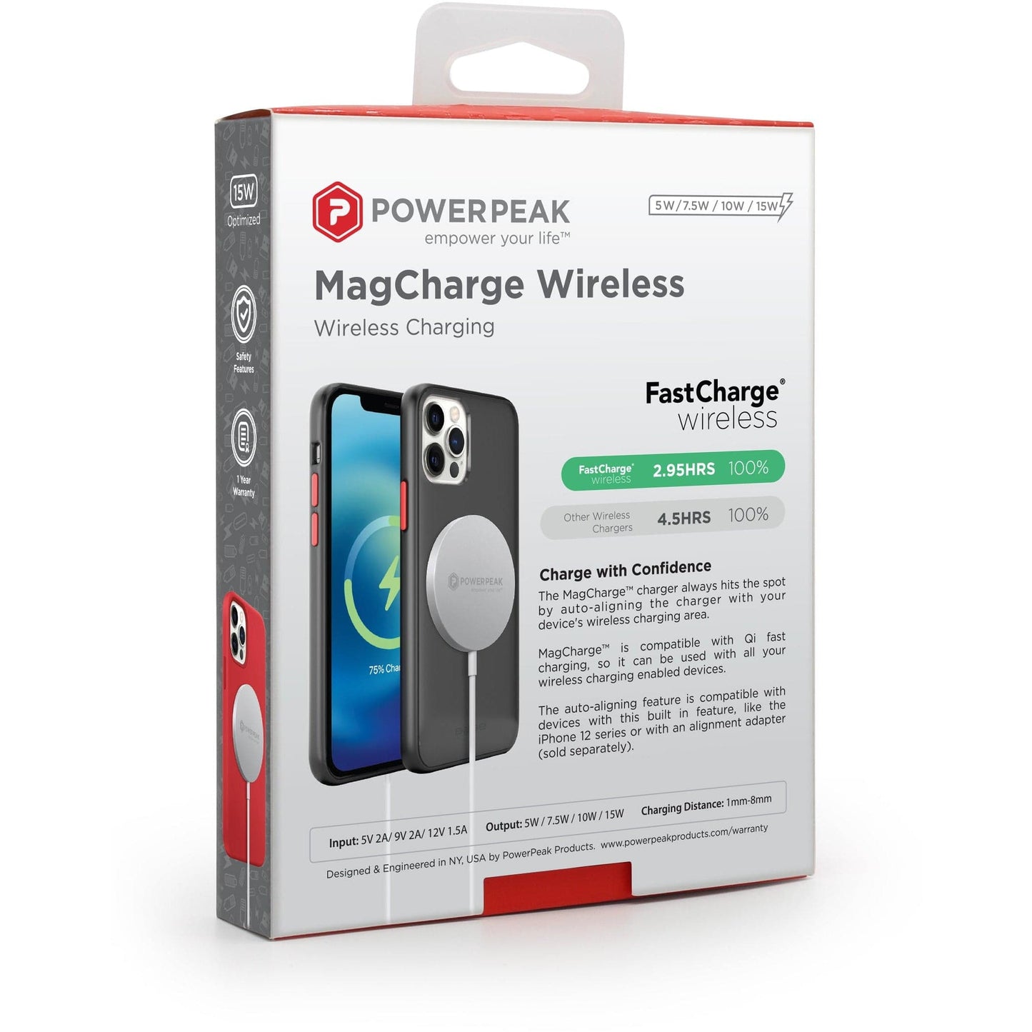 Powerpeak 18W Fast Charge MagSafe Charger USB-C Type Connecter Wireless Charger